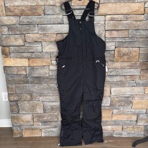 NWT- AMAZON ESSENTIALS- Mens Water Resistant Insulated Snow Bib Overalls